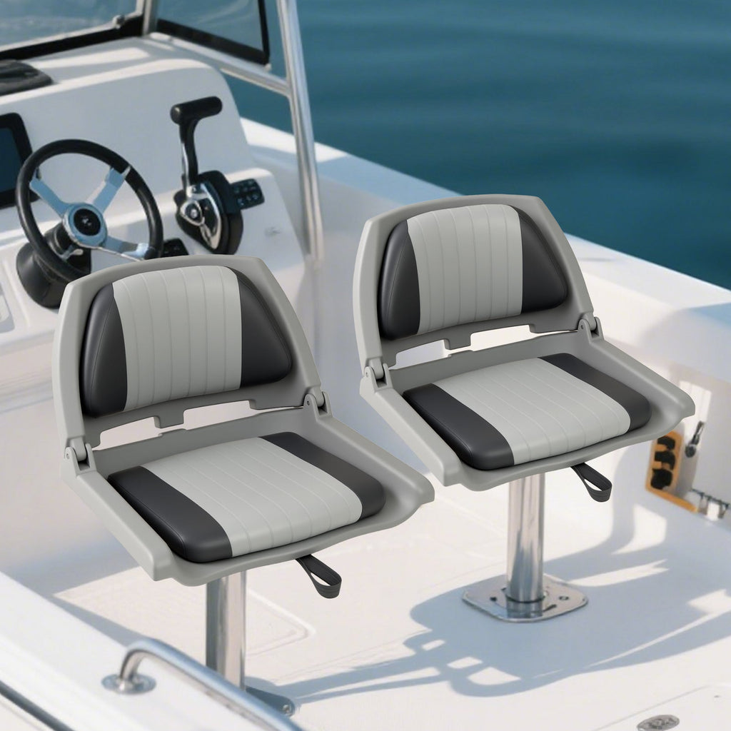 Boat Seat Folding Low Back Boat Chair with Marine-Grade PVC