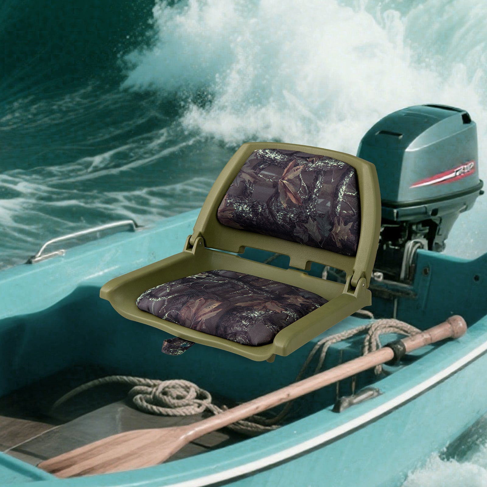 Boat Seat Folding Low Back Boat Chair with Marine-Grade PVC