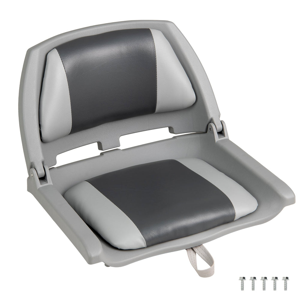 Boat Seat Folding Low Back Boat Chair with Marine-Grade PVC