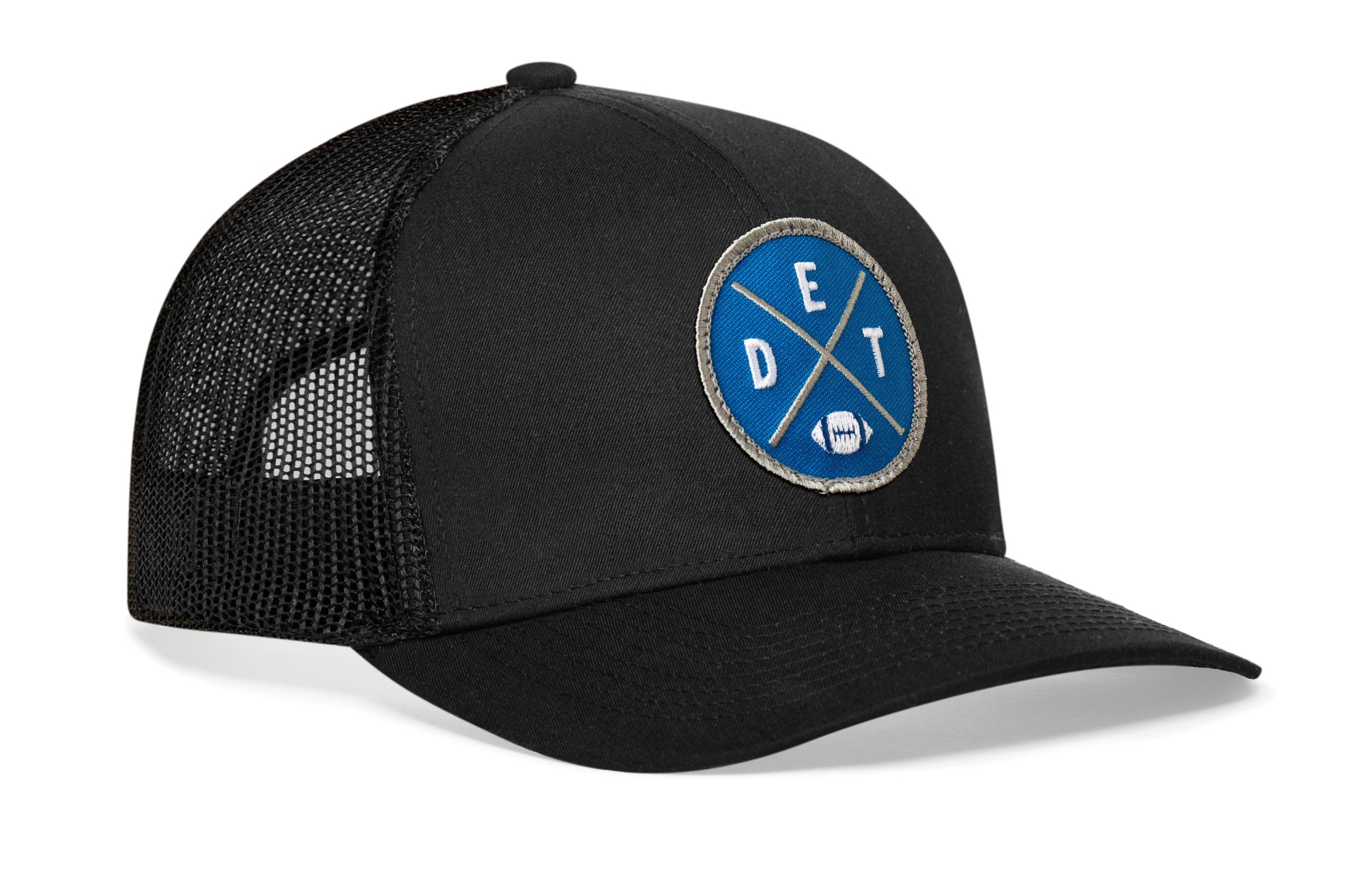 Detroit Football Trucker Hat  |  Light Blue DET X Snapback