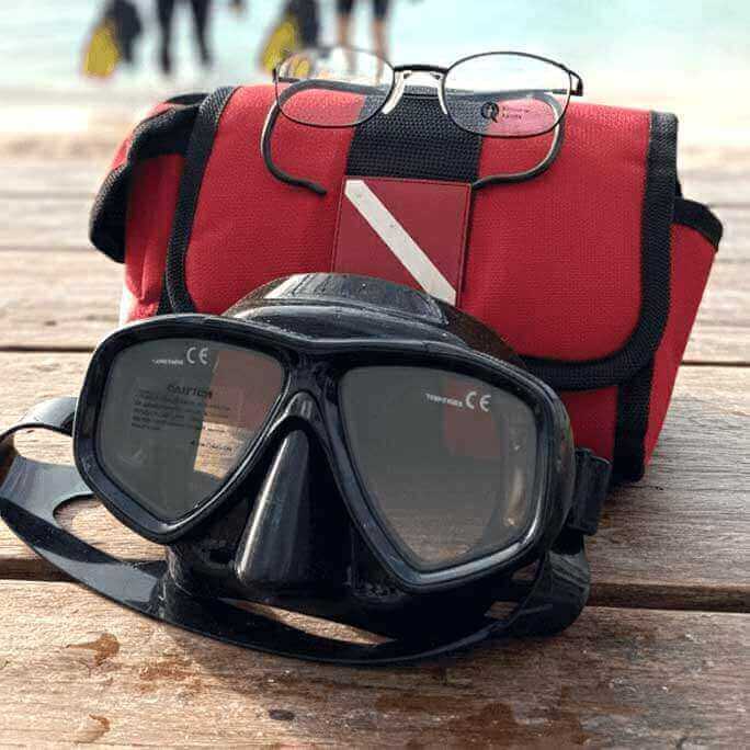 Maskoptix Prescription Diving Glasses EAB-8-Matte Black