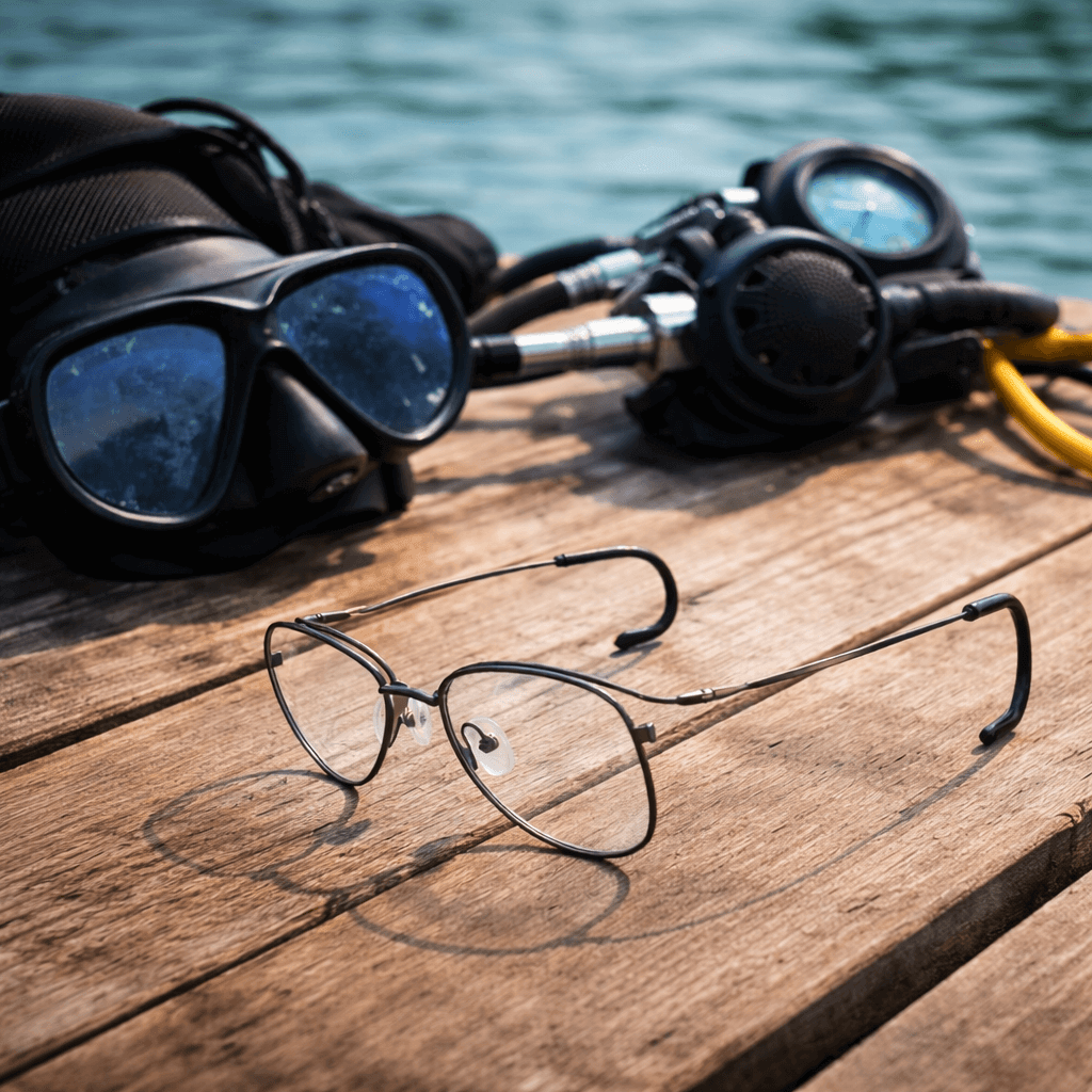 Maskoptix Prescription Diving Glasses EAB-21-Dark Brown