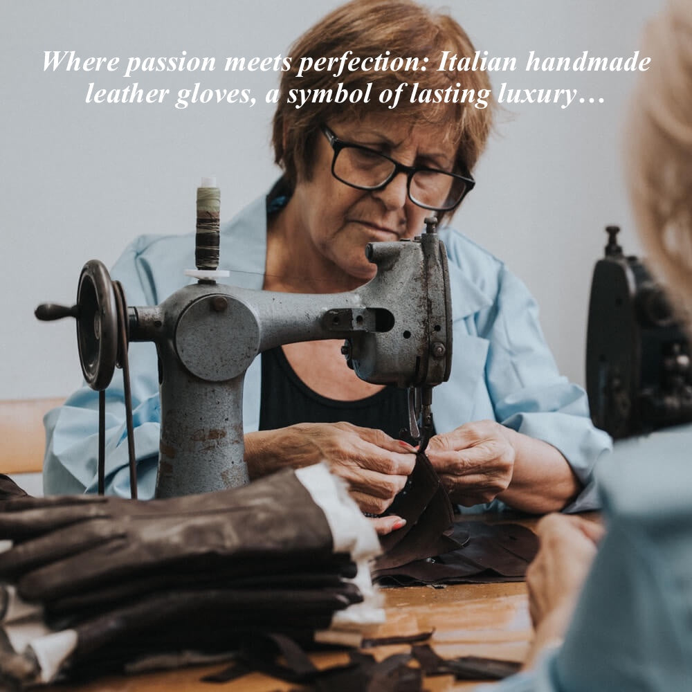 Leonardo (black) - Italian driving gloves made of American deerskin leather