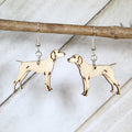 German Shorthaired Pointer Wooden Earrings | Hunting Dog Jewelry