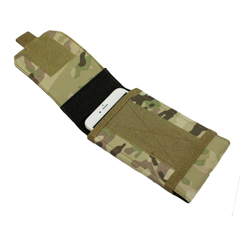 Outdoor Tactile Phone Pouch | MOLLE System Cell Phone Holder