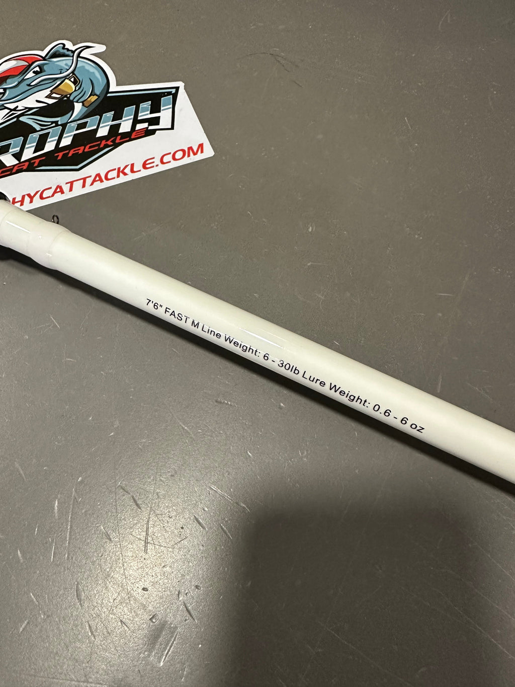 White Lightning 7'6" Casting Catfish Rod | Trophy Cat Tackle