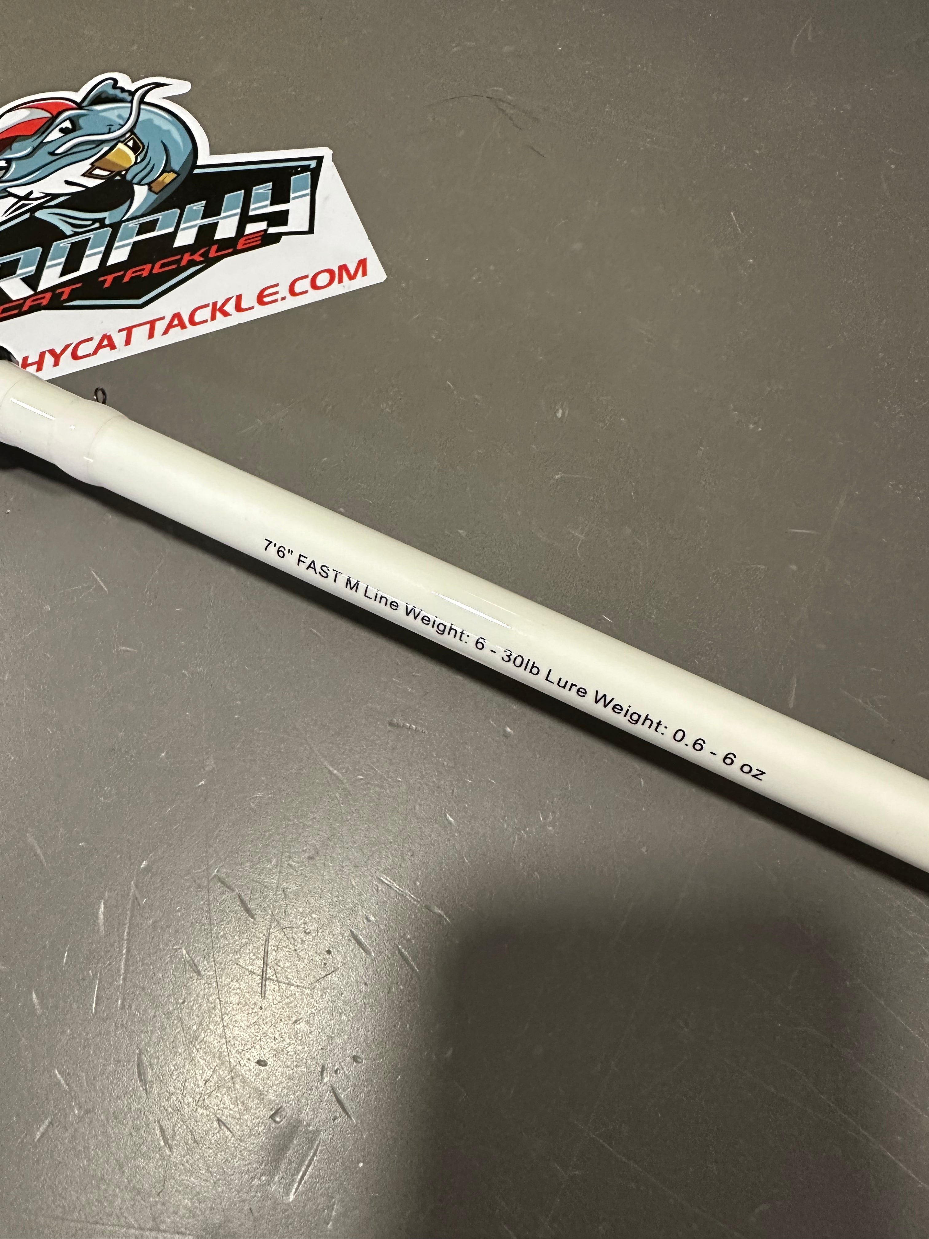 White Lightning 7'6" Casting Catfish Rod | Trophy Cat Tackle