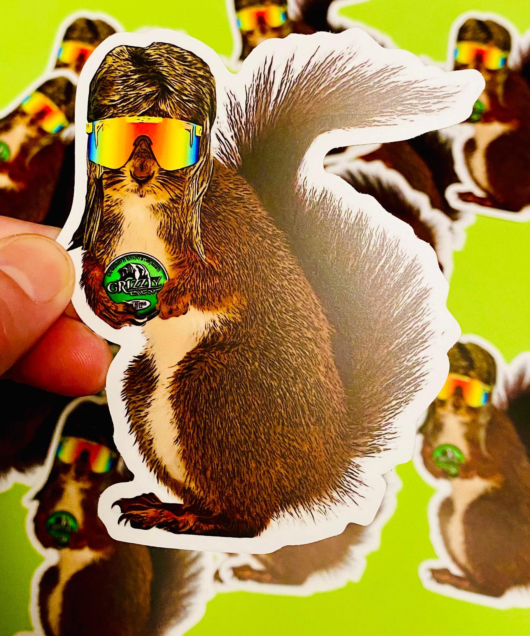Squirrel Bumpkin Sticker for Hunters Hunting Fans, Squirrel with a Mullet Sticker, Funny Sticker for Men, Sticker for Truck