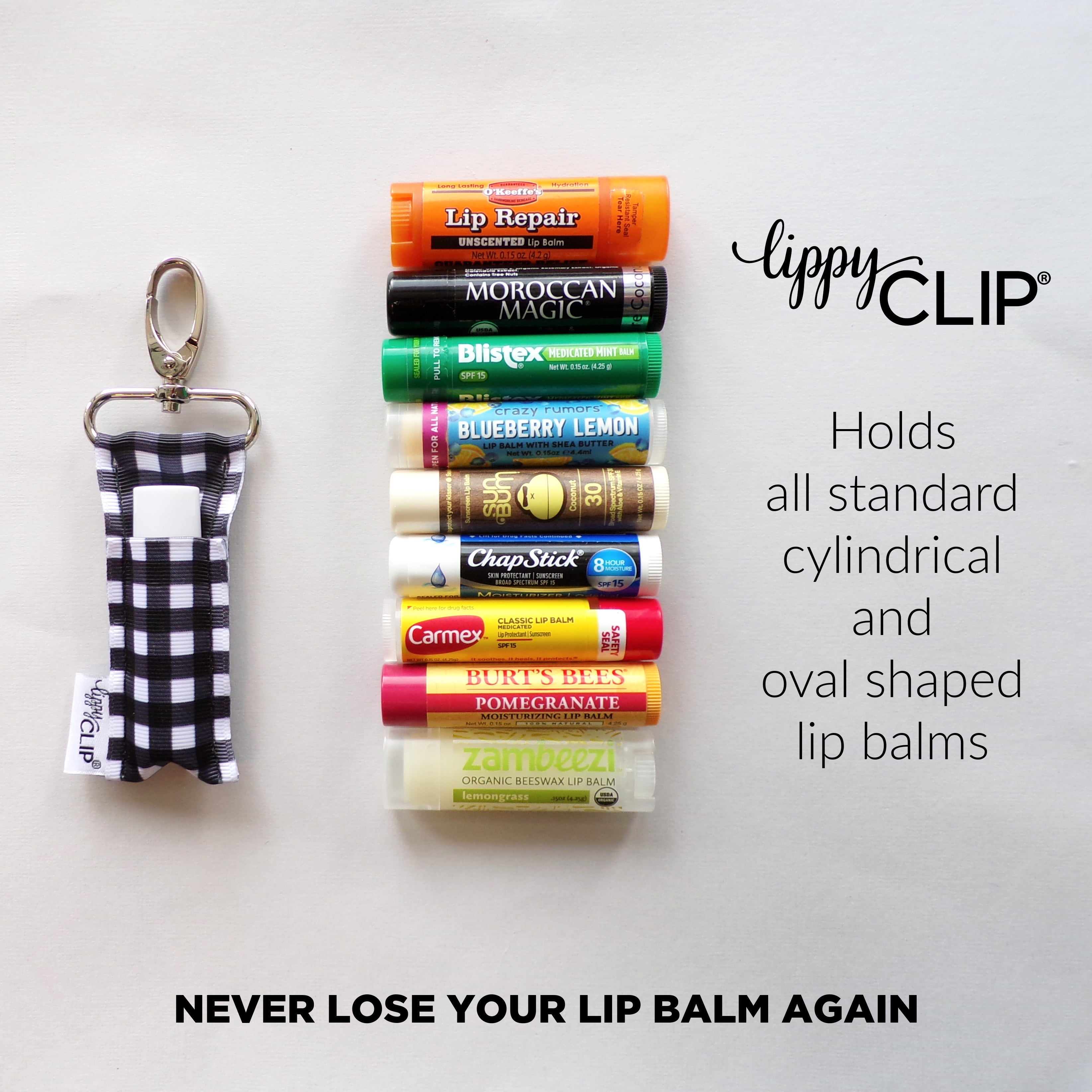 Pastel Paw Prints LippyClip® Lip Balm Holder