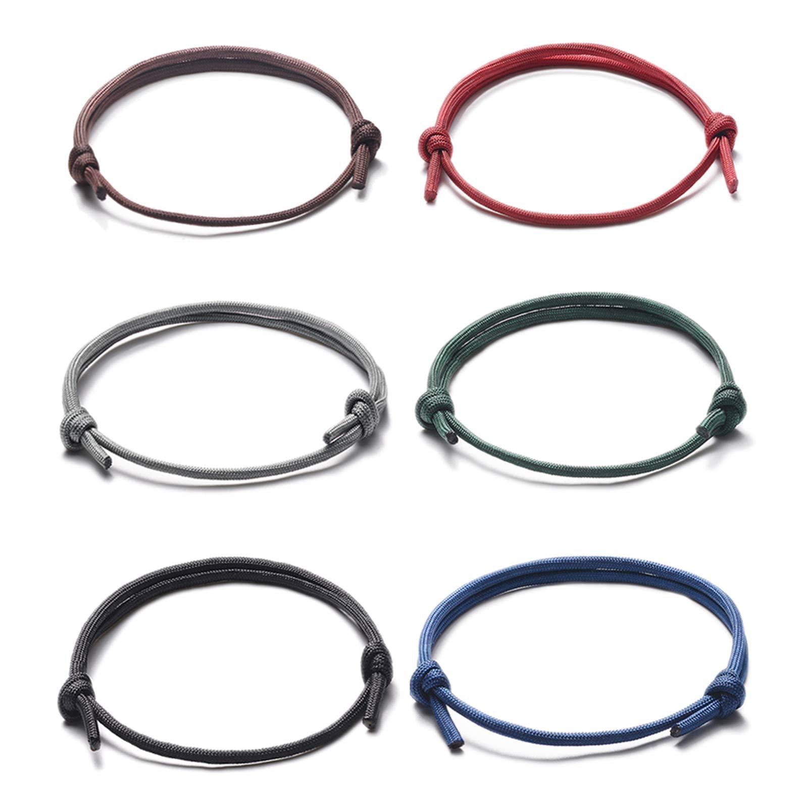 Men's Nautical Nylon Adjustable Handmade Braided Rope Bracelets