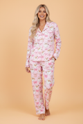 Christmas Santa Long Sleeve Top & Pants Pajama Set