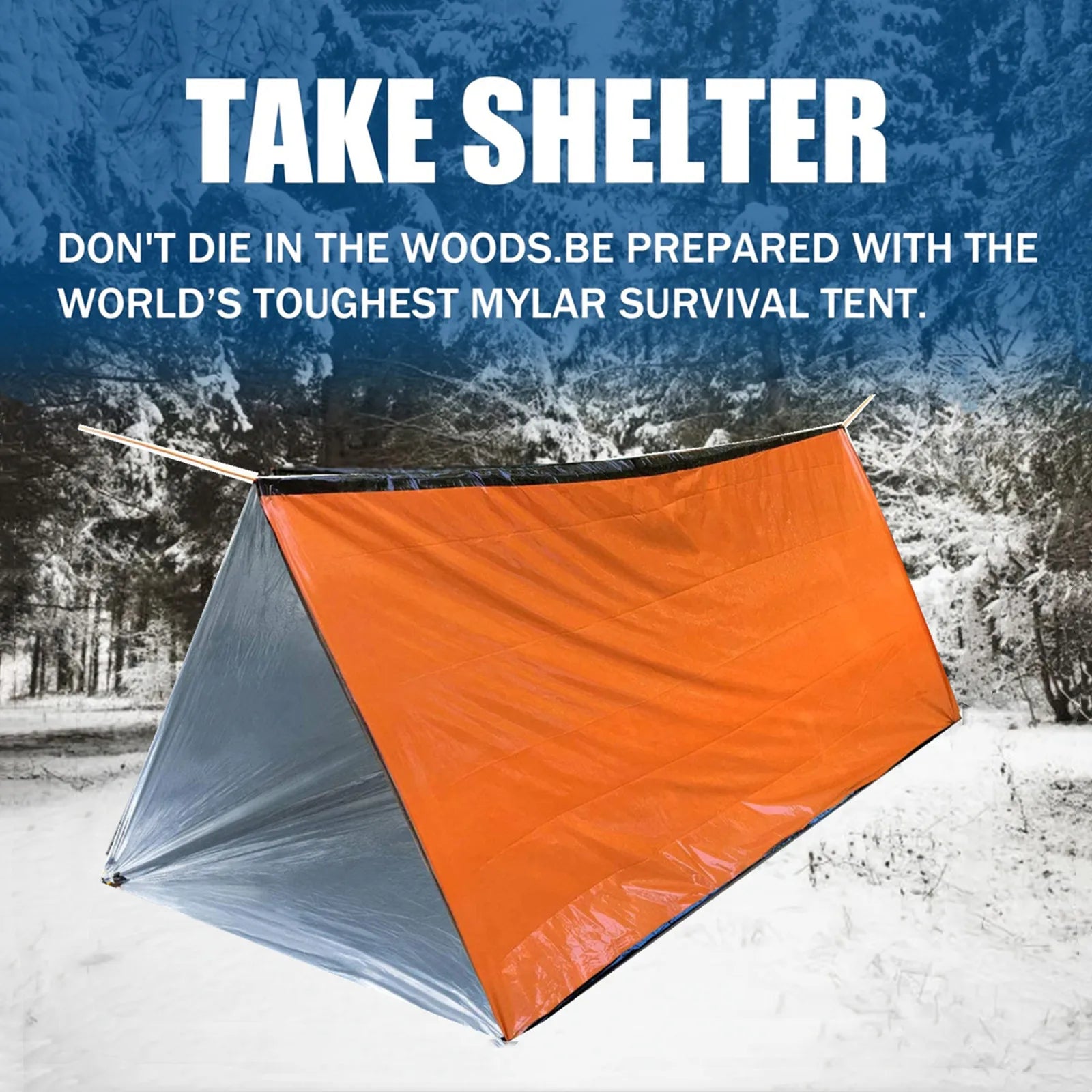 2-Person Outdoor Camping Tent Waterproof Lifesaving Tent Emergency