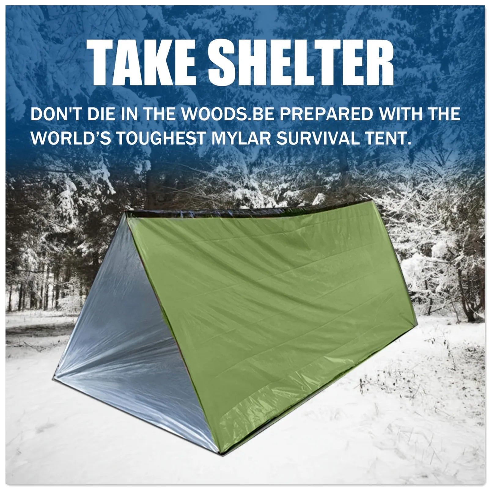 2-Person Outdoor Camping Tent Waterproof Lifesaving Tent Emergency