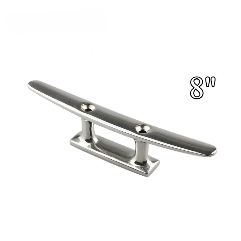 1Pc 4" 5" 6" 8" Combo Mooring Cleat 2 Hole 316 Stainless Steel Polished Boat Cleats for Marine Boat Deck Rope Tie Yacht