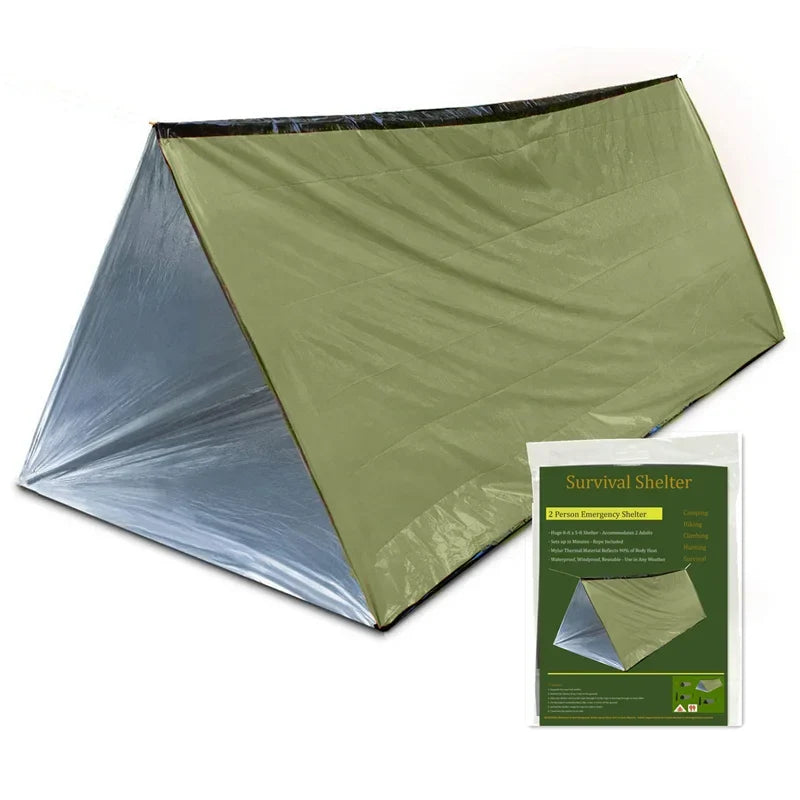2-Person Outdoor Camping Tent Waterproof Lifesaving Tent Emergency