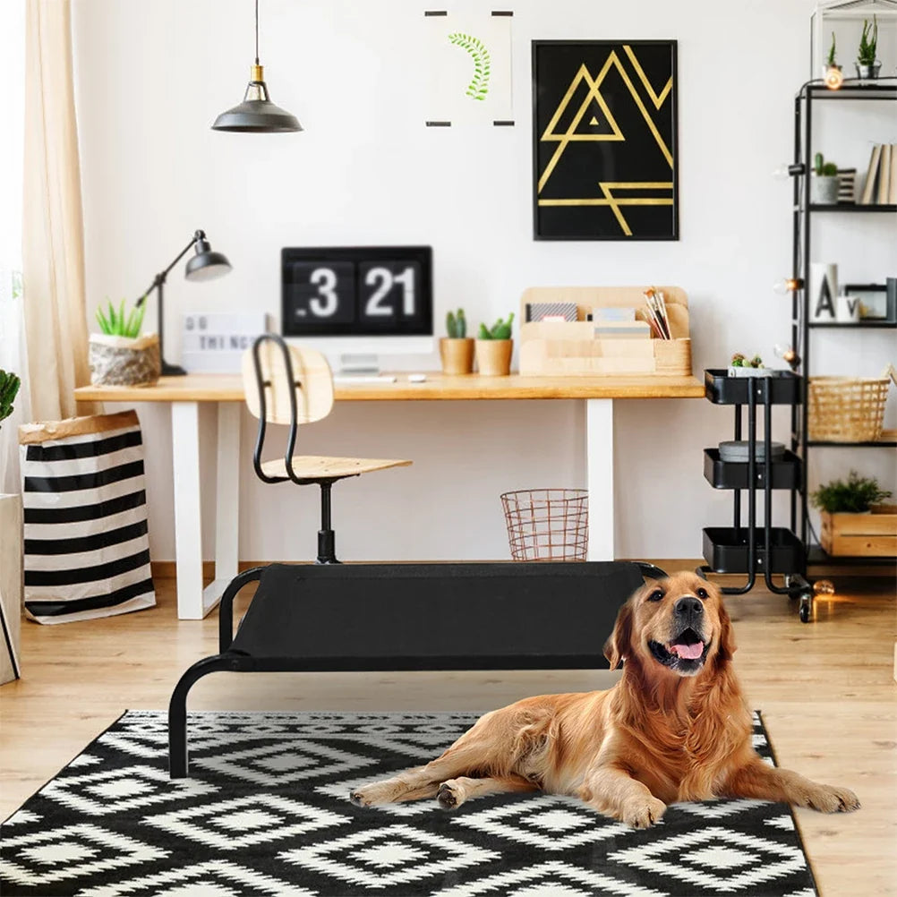 Elevated Dog Bed Cover Replacement Washable Mesh Pet Cot for Indoor Outdoor Use Cool Comfortable Dog Sleeping Bed Accessory