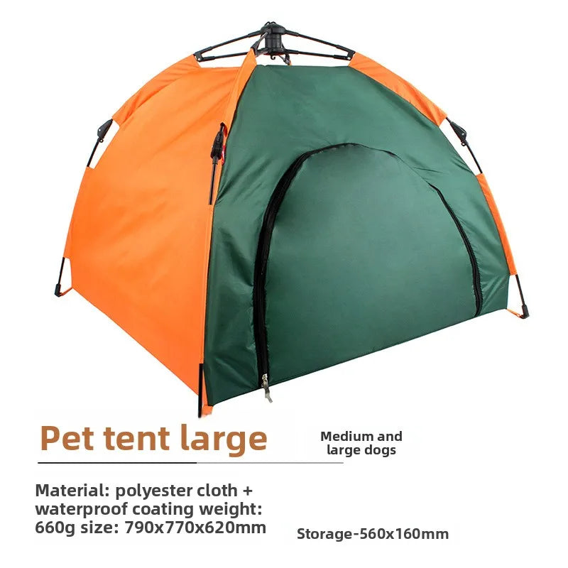 Outdoor Elevated Dog Bed Foldable Raised Pet Cot With Removable Canopy Shade Tent Breathable Dog Bed Carrying Bag For Camping