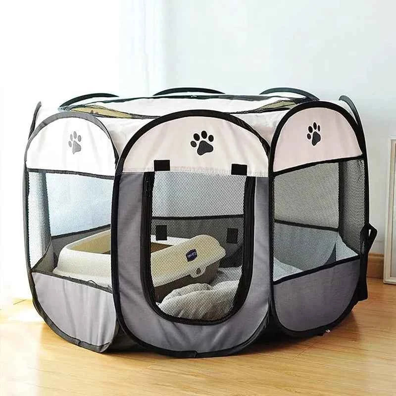 Folding Pet Tent Playpen – Portable Dog and Cat Outdoor Shelter