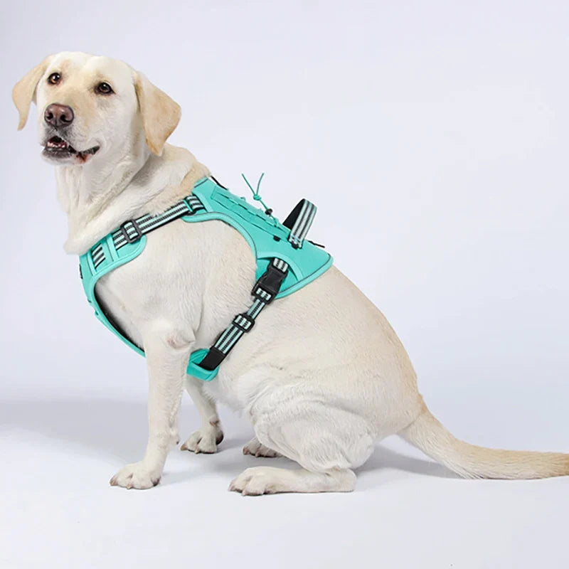 Reflective Dog Harness Tactical Training No Pull Medium Large Dog Vest Adjustable Safety Lead Military Running Pet Harnesses