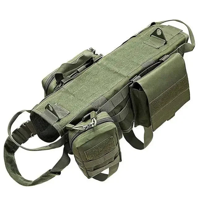 Tactical Pet Chest and Strap Medium Sized Large Dog Vest Set Camo Tactical Dog Training Dog Combat Clothing Vest Pet Supplies