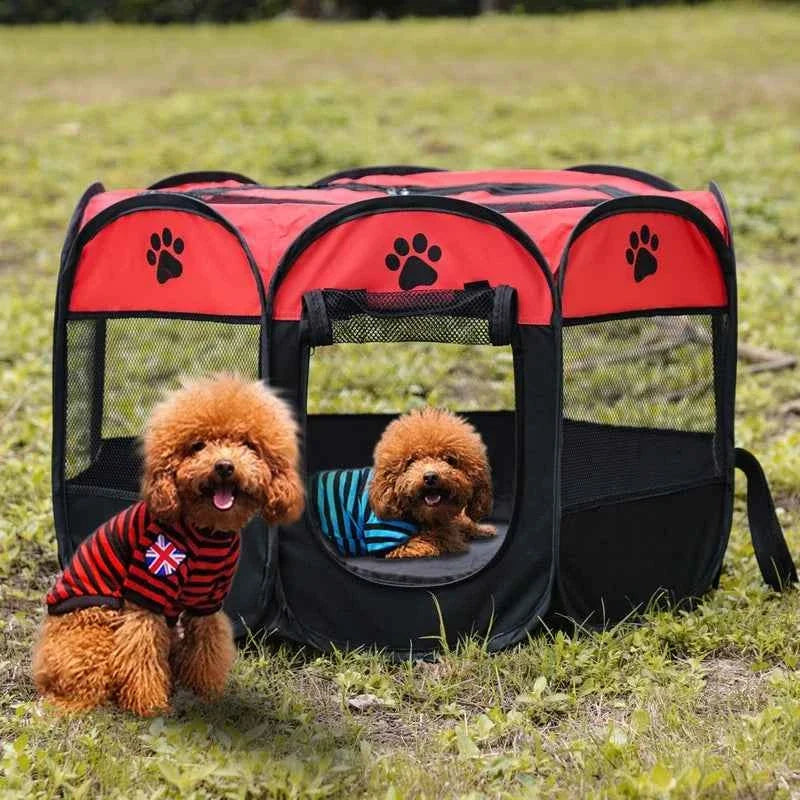 Folding Pet Tent Playpen – Portable Dog and Cat Outdoor Shelter