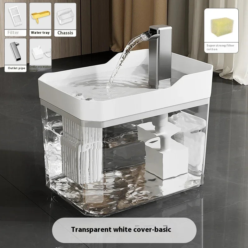 Automatic Feeder Dog Cat Food Bowl with Water Fountain Large Capacity