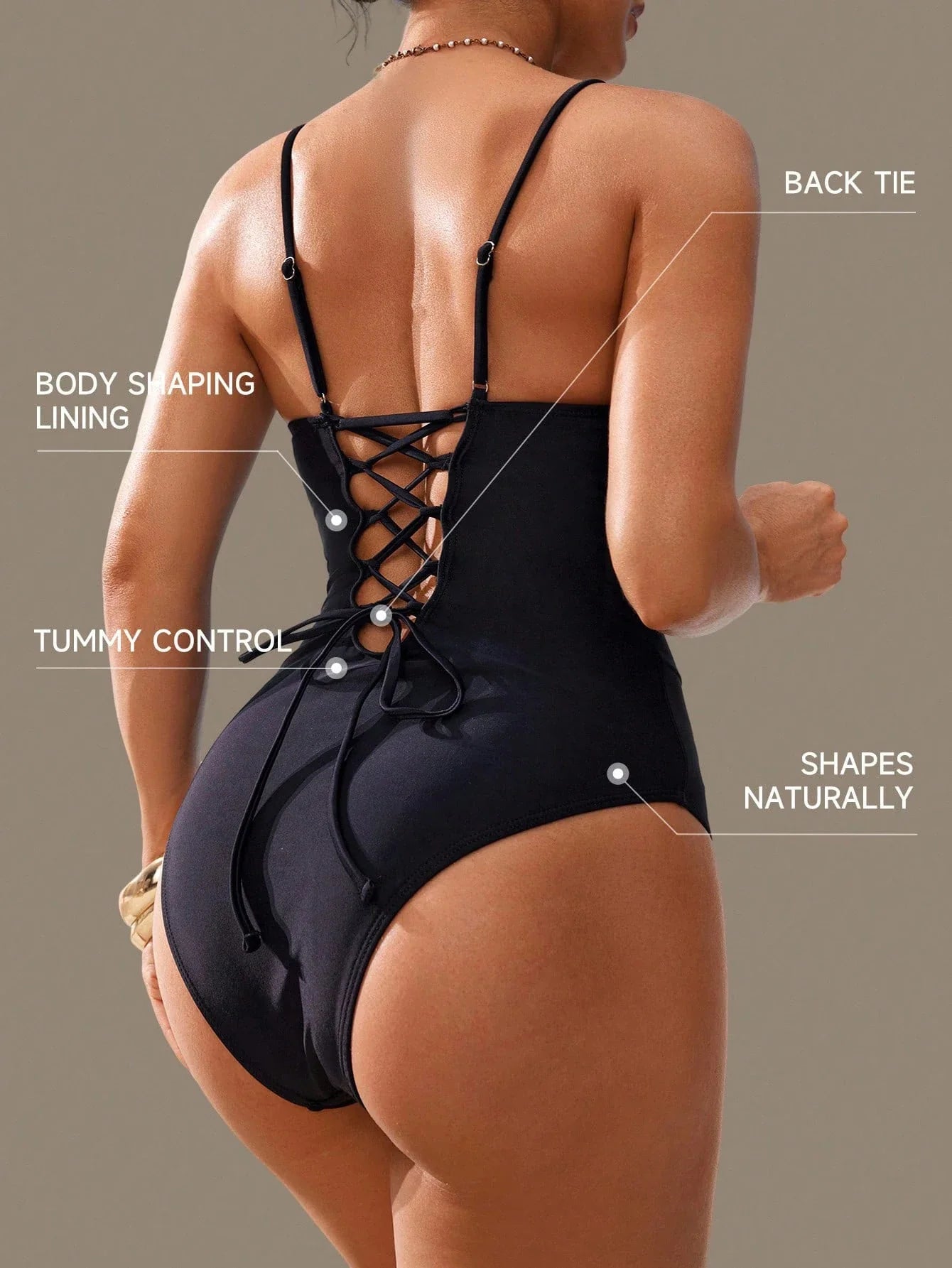 Vintage Red Black One Piece Swimsuit Women V Wire Underwire Slim Tummy Control Swimwear Beach Bandage Cross Back Bathing Suits