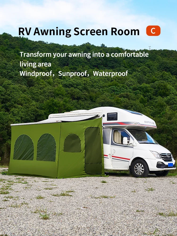 Caravan Awning Tent RV Screen Room Family Room Camper Privacy Room