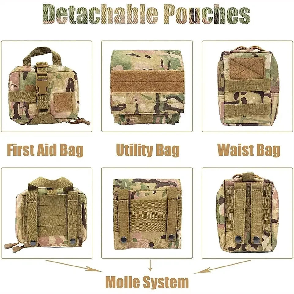 Tactical Pet Chest and Strap Medium Sized Large Dog Vest Set Camo Tactical Dog Training Dog Combat Clothing Vest Pet Supplies