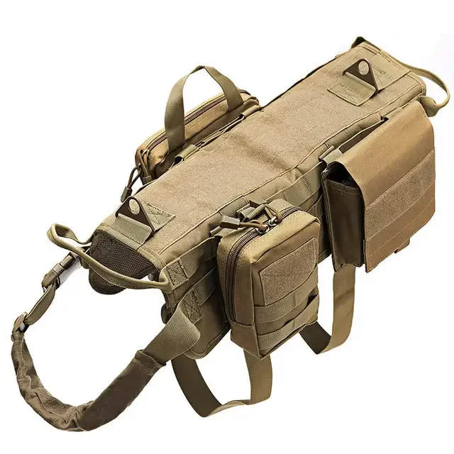 Tactical Pet Chest and Strap Medium Sized Large Dog Vest Set Camo Tactical Dog Training Dog Combat Clothing Vest Pet Supplies