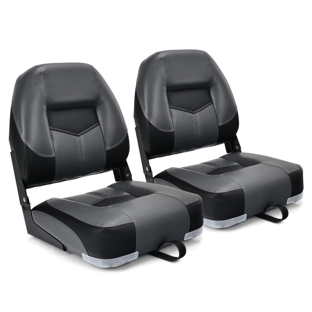 Set of 2 Folding Low Back Fishing Boat Seat