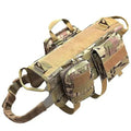 Tactical Pet Chest and Strap Medium Sized Large Dog Vest Set Camo Tactical Dog Training Dog Combat Clothing Vest Pet Supplies