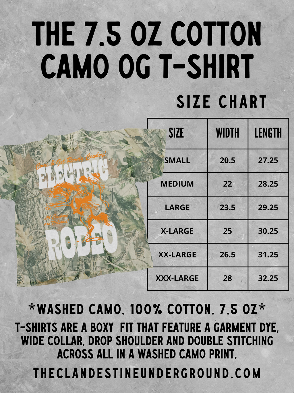 Underground Original Design: Memphis Tigers, Game Day CAMO Boxy TShirt