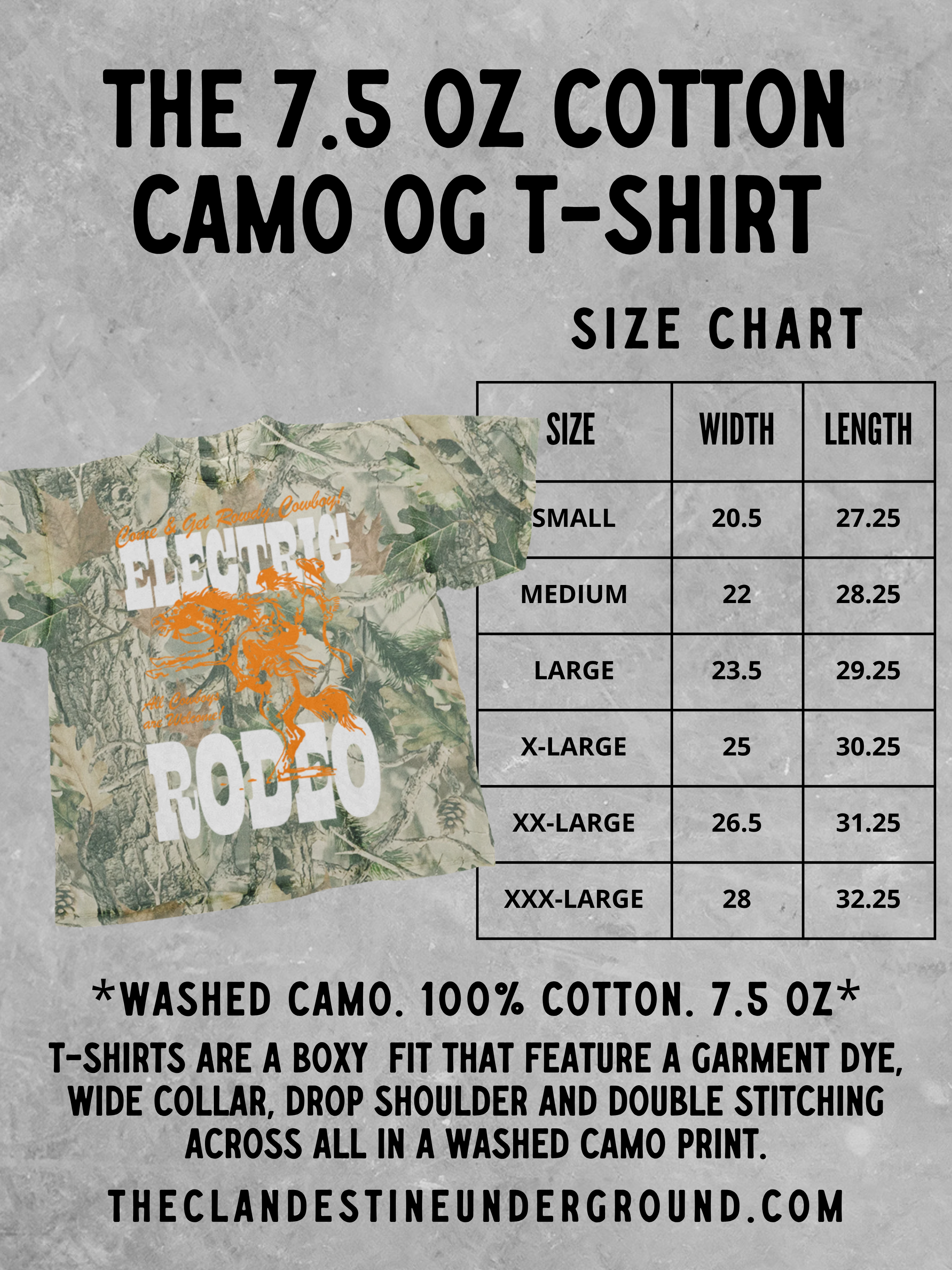 Underground Original Design: Memphis Tigers, Game Day CAMO Boxy TShirt