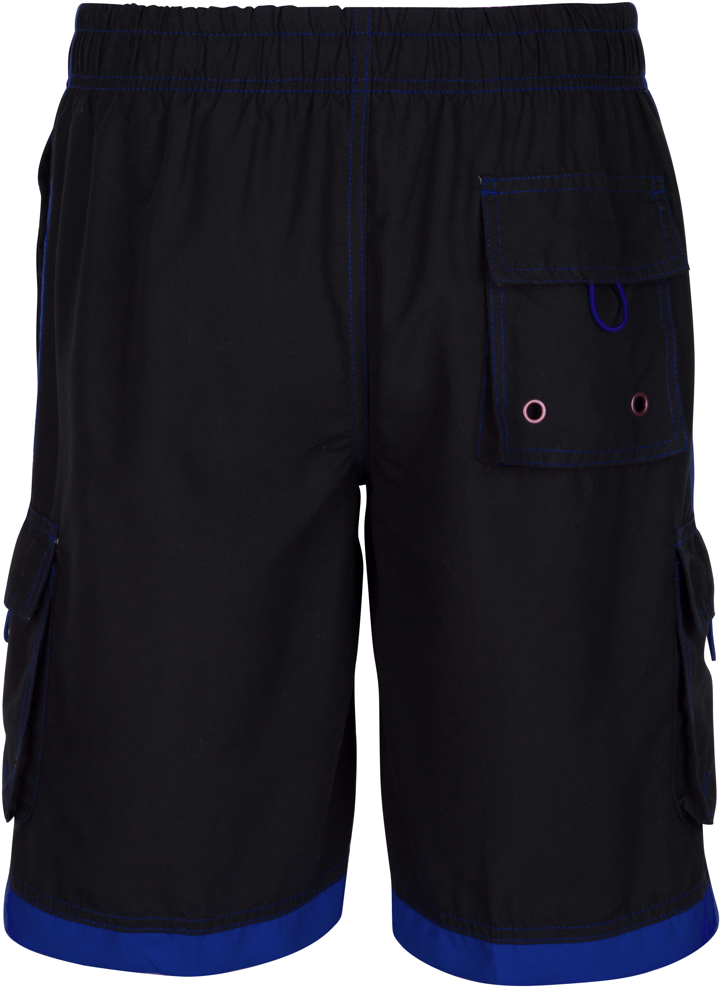 Sakkas Mens Contrast Stripes Skate Surf Board Short / Swim Trunks