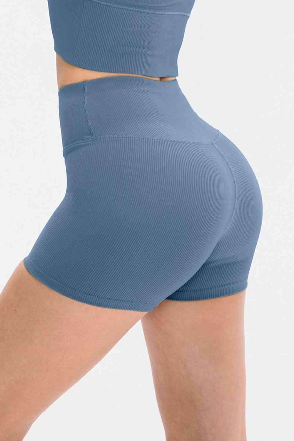 Slim Fit Wide Waistband Sports Shorts for Active Lifestyle