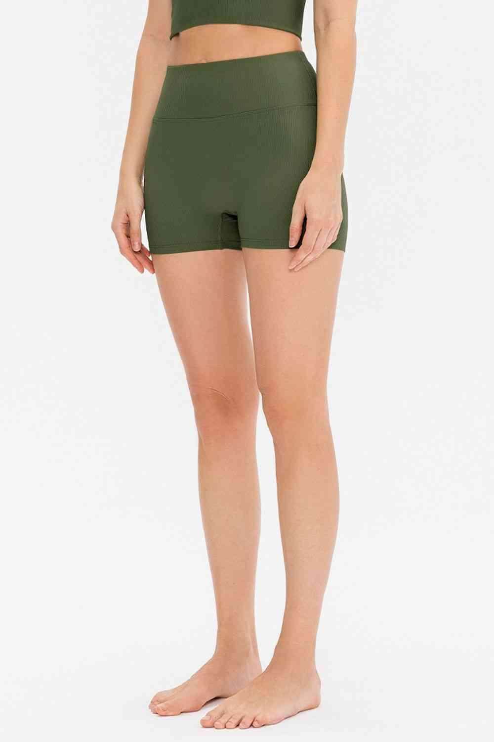 Slim Fit Wide Waistband Sports Shorts for Active Lifestyle