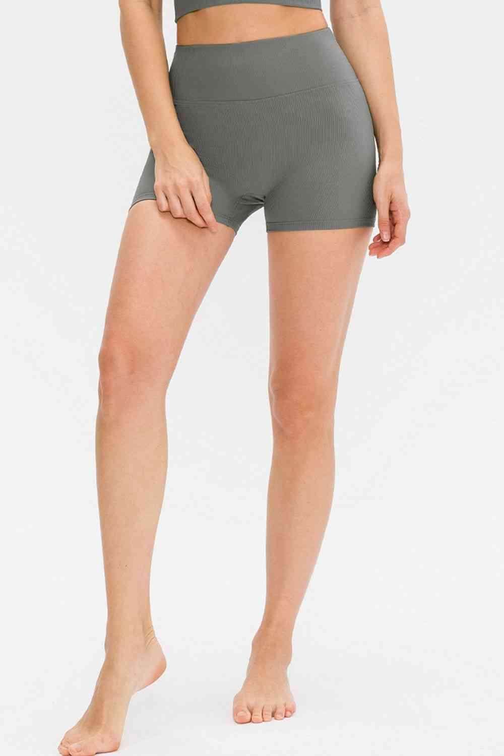 Slim Fit Wide Waistband Sports Shorts for Active Lifestyle