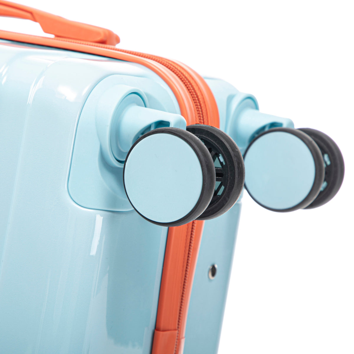 2 Pc PC Spinner Wheel Luggage Set with Lock - Gradient Blue Red