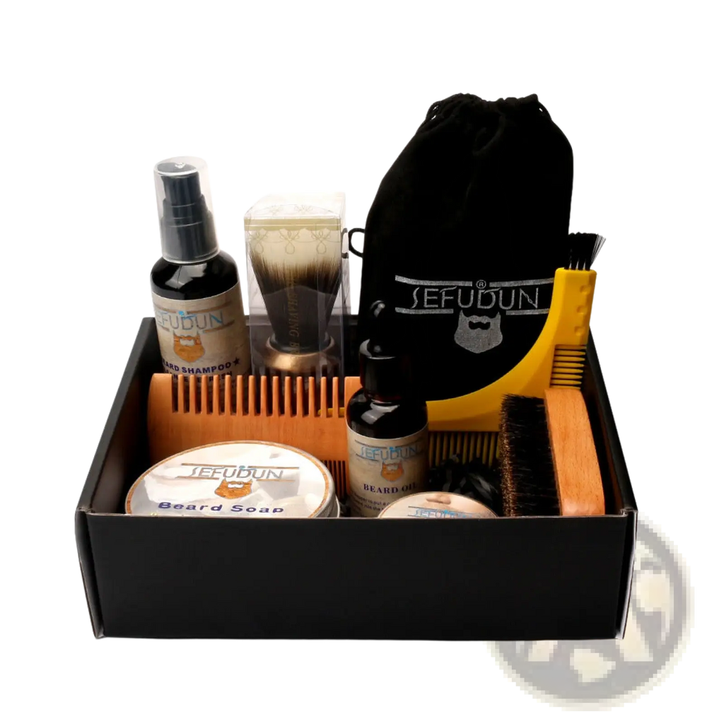 Beard Care Kit 9 Piece Grooming Set with Styling Tools