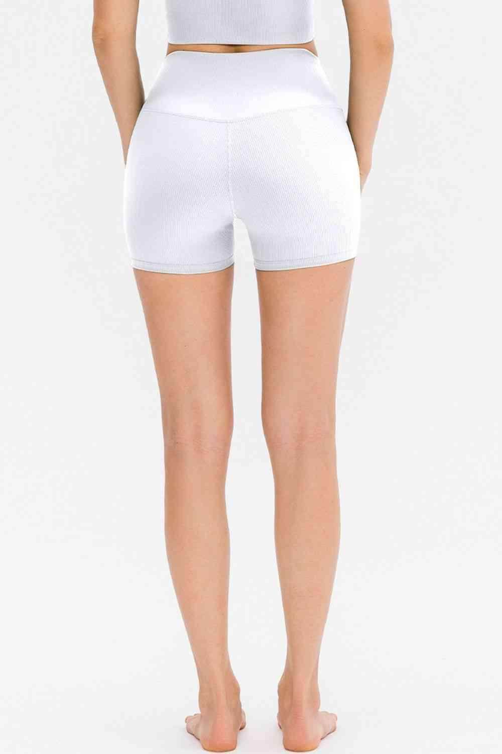Slim Fit Wide Waistband Sports Shorts for Active Lifestyle