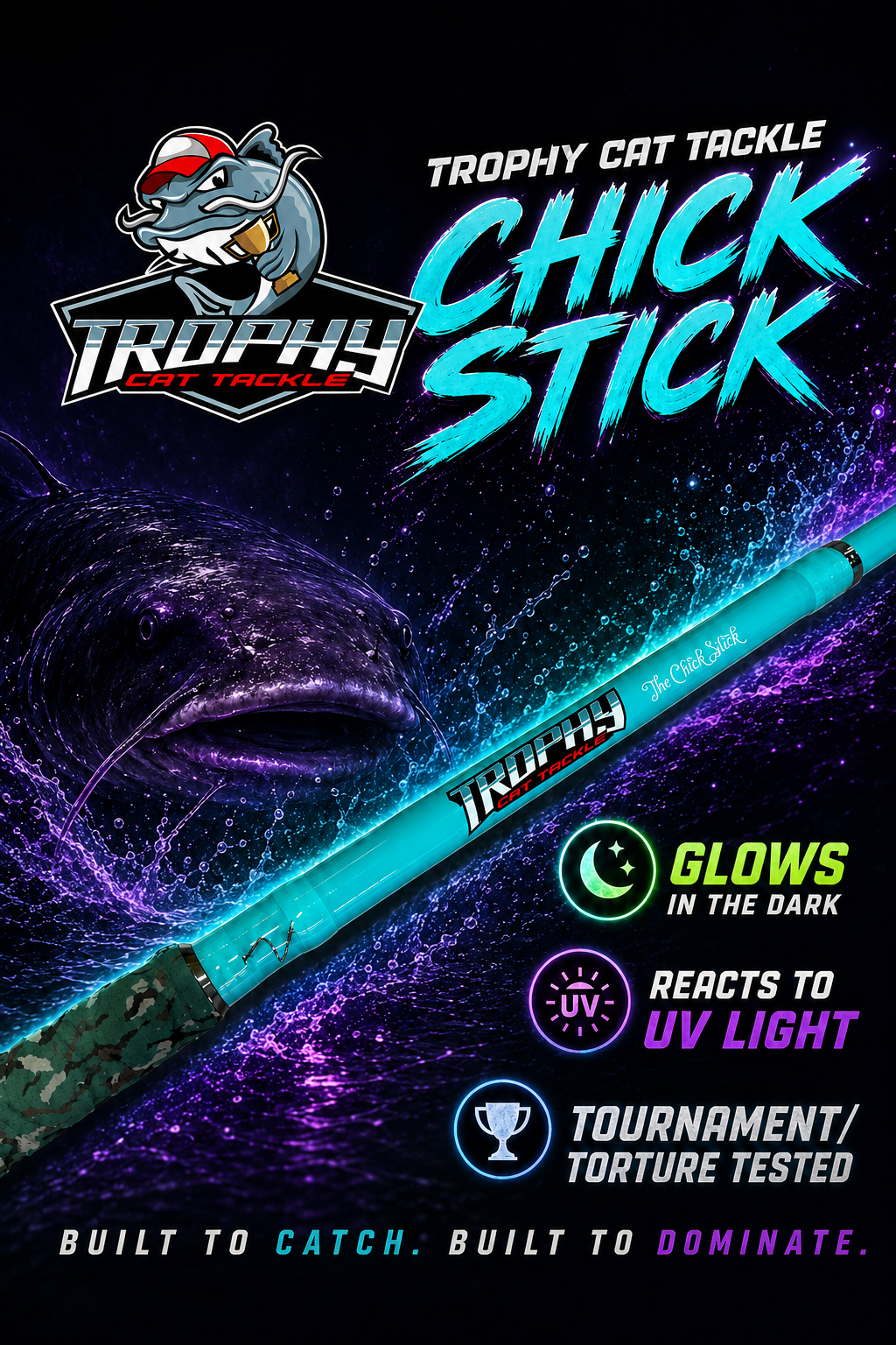 Chick Stick 7'6" Casting Catfish Rod | Trophy Cat Tackle