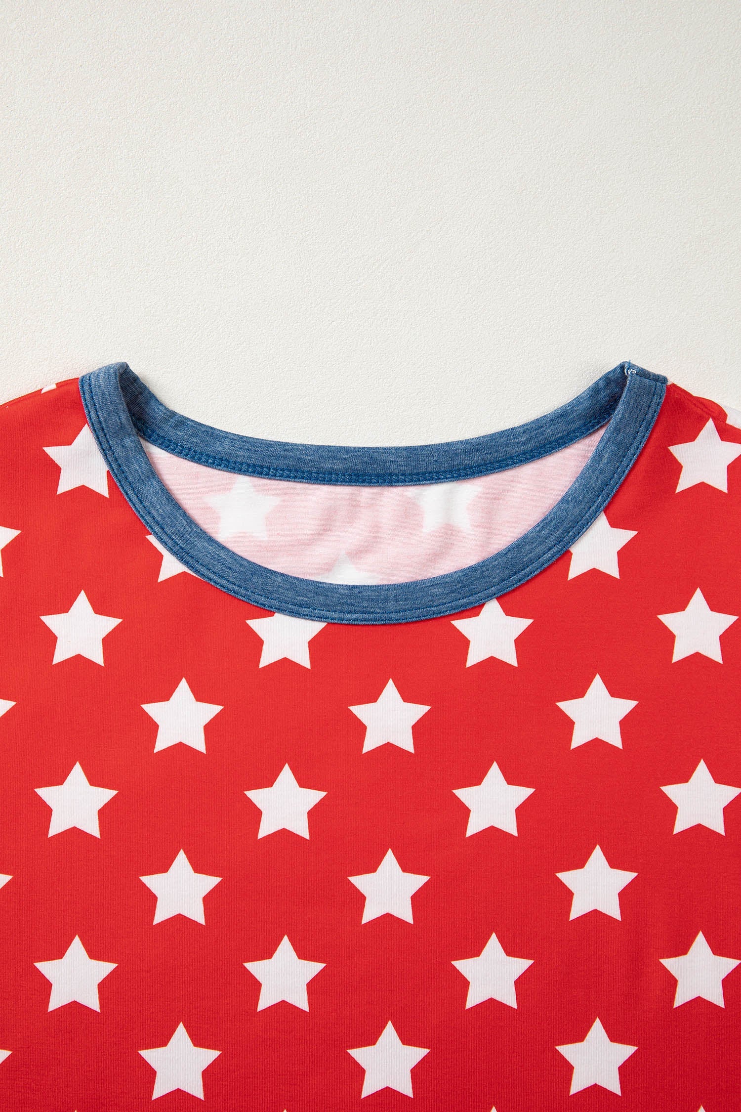 Americana Stars Colorblock Short Sleeve Top