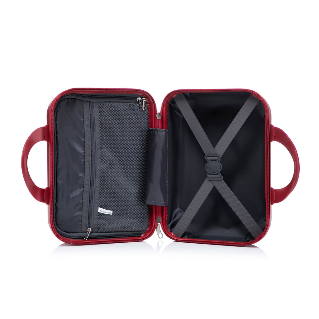 ABS Spinner Wheel Luggage Set with Combination Lock - Red