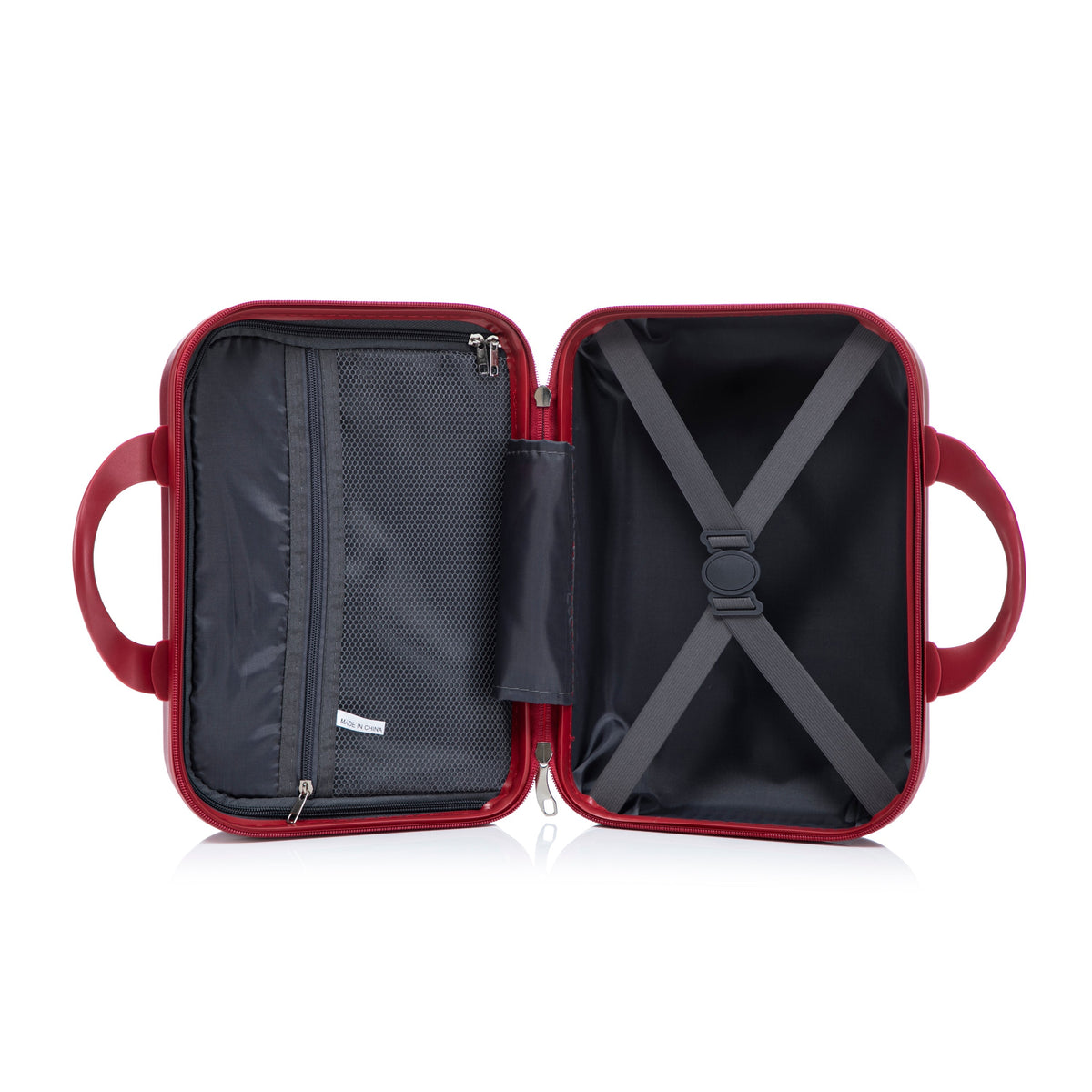 ABS Spinner Wheel Luggage Set with Combination Lock - Red