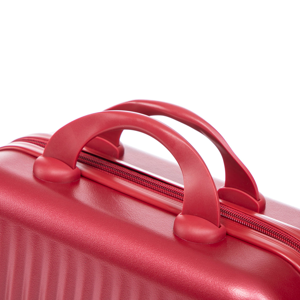 ABS Spinner Wheel Luggage Set with Combination Lock - Red