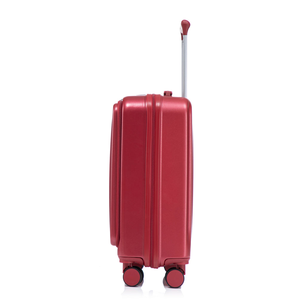 ABS Spinner Wheel Luggage Set with Combination Lock - Red