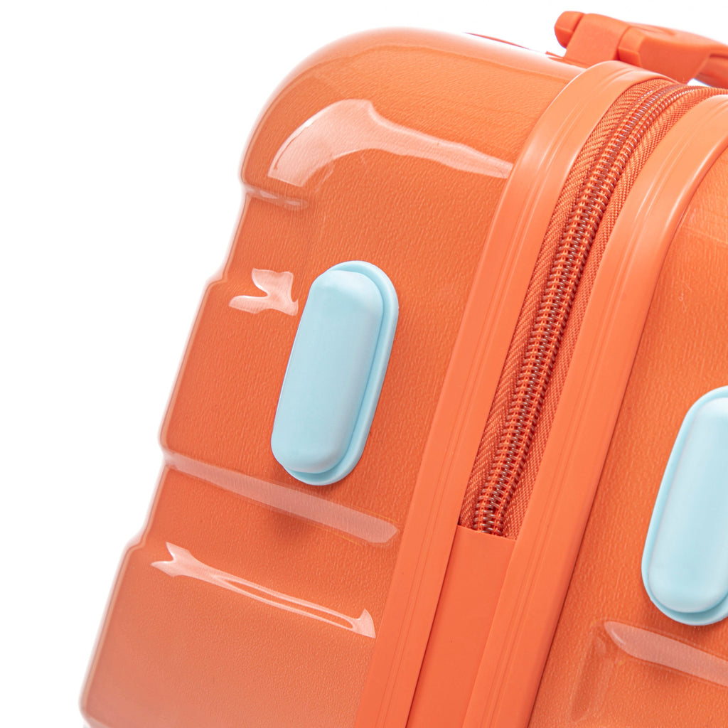 2 Pc PC Spinner Wheel Luggage Set with Lock - Gradient Blue Red