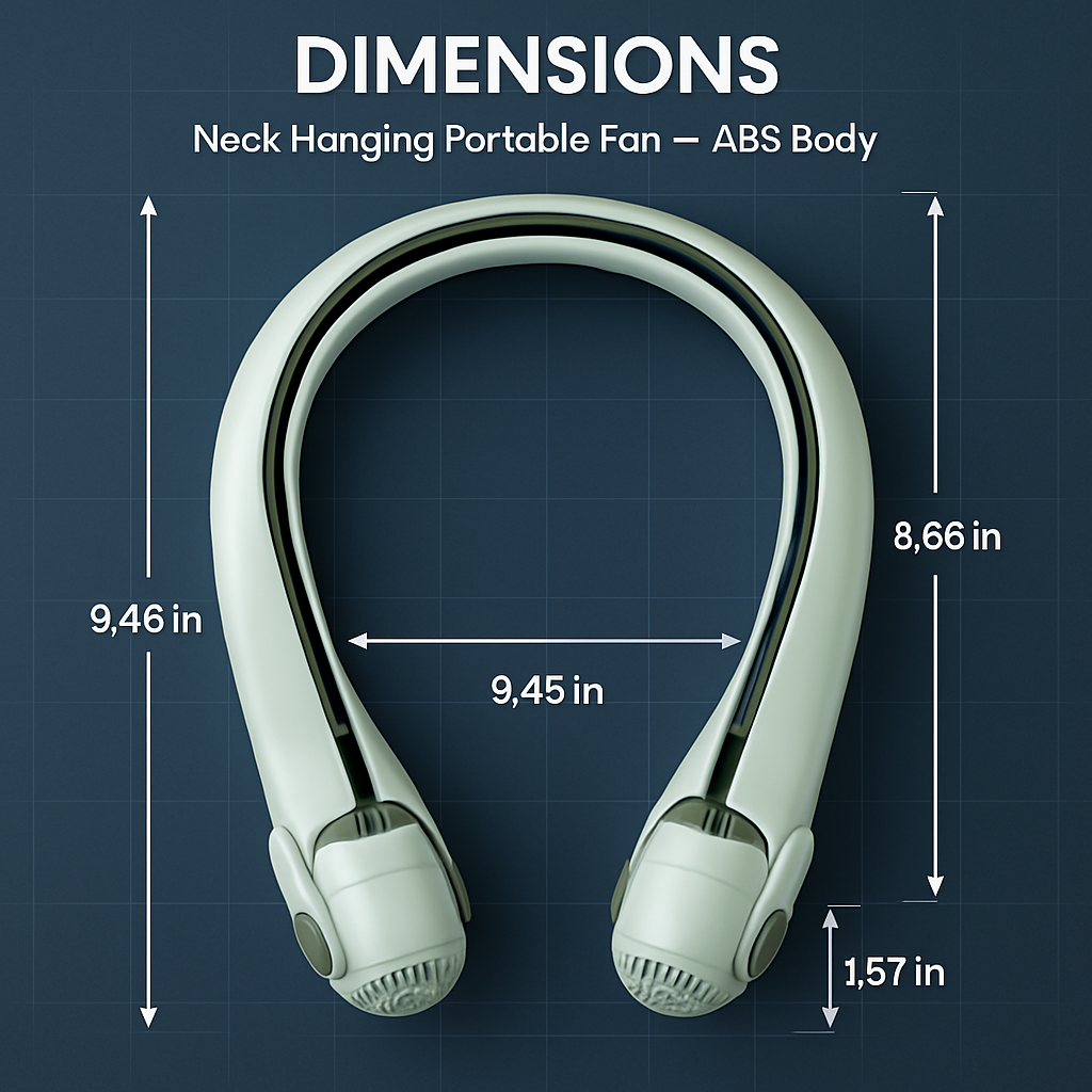 Neck Hanging Fan - Portable Hands-Free Cooling