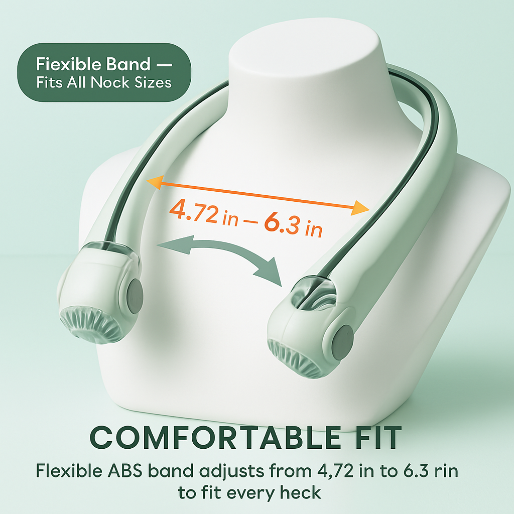 Neck Hanging Fan - Portable Hands-Free Cooling